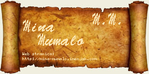 Mina Mumalo vizit kartica